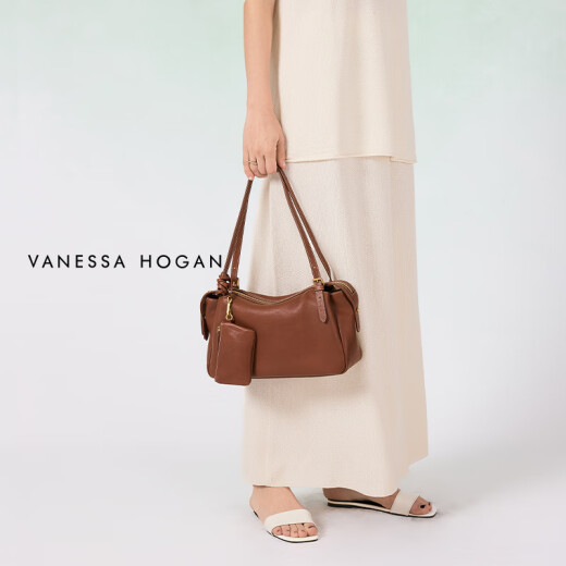 VANESSA HOGAN【高端线】VH女包枫叶吐司包头层植鞣皮实用通勤子母包斜挎单肩包