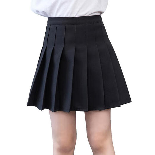 迪士尼（Disney）中大童短裙女孩夏天裙子春秋洋气女童半身裙百褶裙儿童a字迷你裙 1517红色 红黑格子 110 cm
