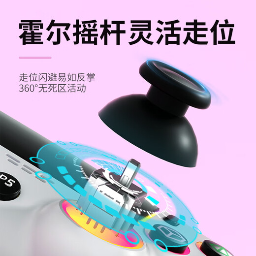 Jingzhan is suitable for Sony ps5/4/3 controller pro wireless Bluetooth wired PC computer Steam platform switch controller Pro controller Wukong non-Nintendo game controller PS5 Bluetooth wireless controller 4015 black