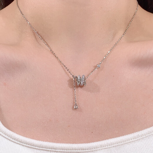 Catiro Spirit Snake Small Waist 925 Silver Necklace Female Pendant Clavicle Chain Zodiac Gift for Girlfriend 925 Silver-Spirit Snake Small Waist Necklace