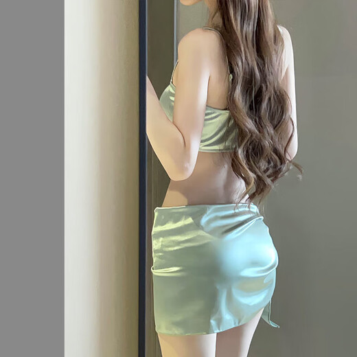 Juke swimsuit women's bikini hot spring sexy pure desire slimming fresh style pool beach swimsuit three-piece set light green bikini 3-piece set L 90-110Jin Jin equals 0.5 kg