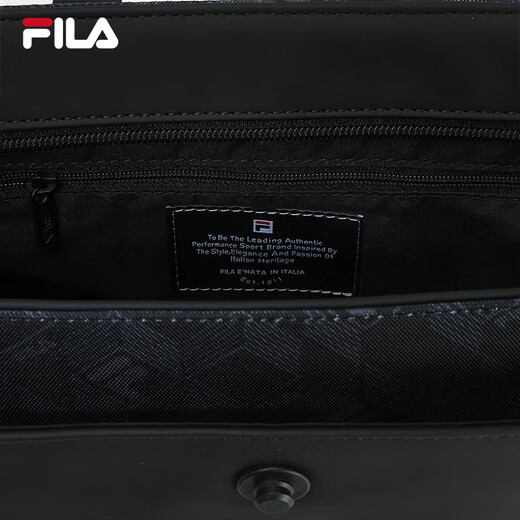Fila [Black Warrior] Fila Crossbody Bag Sac masculin 2025 AUTOMNE NOUVELLE VIEUX FLOORS LETUILLE LECTURE EAU-REPELLANTE SAGLE SPILERY SLIPERY en noir - BK XS