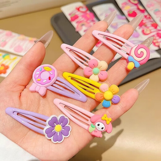 
Children's hairpin for women 2025 new style broken hair bb clip little girl hair accessories girls side bangs hair card cute headdress TS190 Melody [10 pieces]