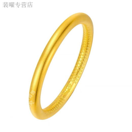 He Jiagong Lao Phoenix 24K gold 999 gold anemone lotus sutra bracelet ancient method pure gold and pure silver large bracelet for mother, ring mouth 54mm (gift box) same style