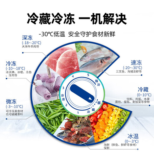 星星冰柜商用大容量卧式冰箱冷藏冷冻转换单温冷柜超市酒店冷藏保鲜雪柜冷冻柜400/518/718升多款可选 BD/BC-1098GE