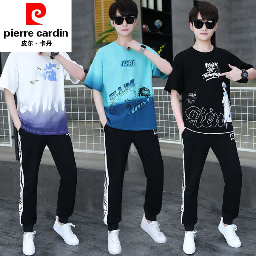 Pierre Cardin Adolescentes Summer Adolescentes Camisetas de manga corta para niños Estudiantes de secundaria de la escuela secundaria de secundaria