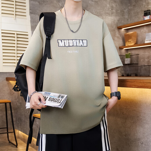 GTYUWVG2025 Camiseta de manga corta de verano para niños, estudiantes de secundaria y preparatoria, camiseta juvenil de media manga con gradiente de marca de moda, top 7027 blanco (manga corta de una sola pieza) garantía de calidad M 80-95 Jin Jin pesa aproximadamente 0,5 kg