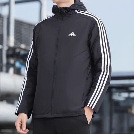 阿迪达斯（adidas）男装运动套装 2025夏季新款梭织连帽夹克防风外套 针织长裤2件套 IB0381+GK9226 M