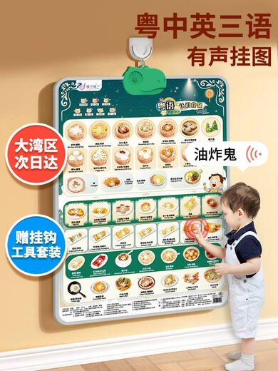 辞普粤语有声早教挂图宝宝启蒙认知墙贴纸幼儿玩具儿童挂画 简/繁体中英粤三语交通工具