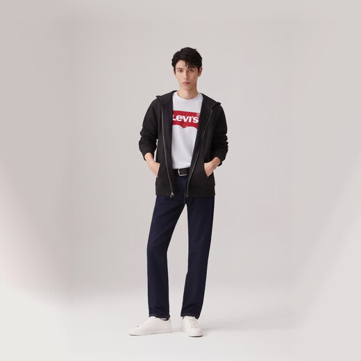 Levi's Levi's new men's 502 classic low-rise tapered simple retro denim trousers dark blue 34 (32)