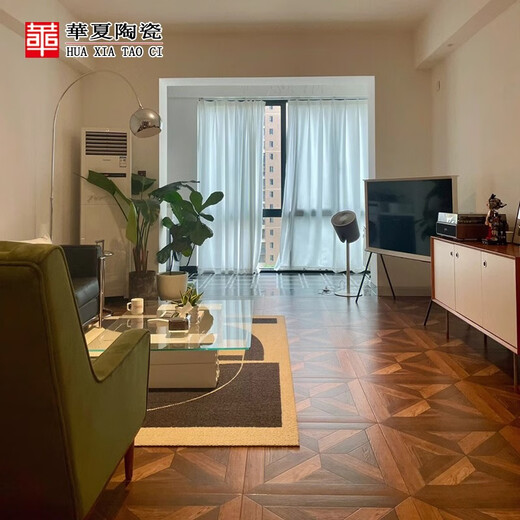 XMSJ木纹砖600x600卧室客厅仿木地板瓷砖厨房阳台防滑地瓷砖仿古砖 6210