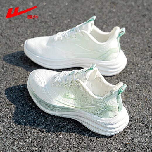 
Huili women's shoes and sneakers for women 2025 summer new breathable casual net shoes for women soft sole lightweight and versatile shock-absorbing running shoes white and green [cushioning soft elastic, light and breathable] 37