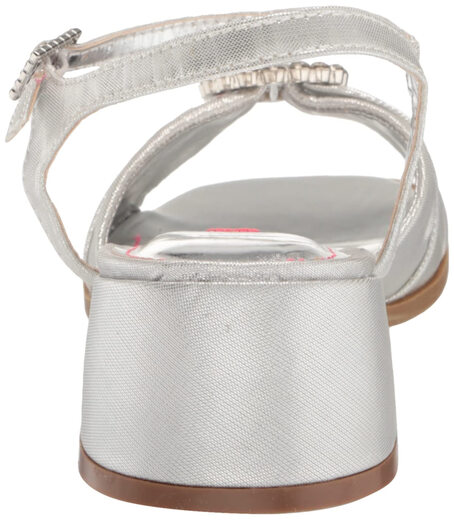 Steve Madden Girls' Shoes Unisex Children's Tango High Heel Sandals, Silver Silver 2 Little Kid