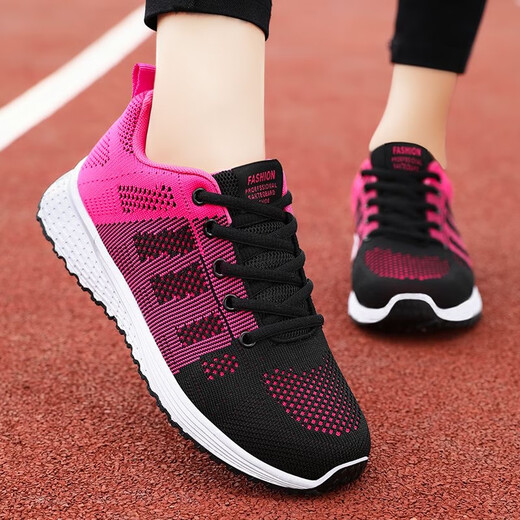 Chaussures féminines 2025 Sneakers décontractés Sneakers Soufflent Single Chaussures Flying Mesh Chaussures Running Chaussures 831 Purple 39