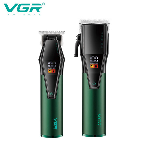 Vgr Salon Hair Cutter Set Electric Push Push Pushing Rechargeable Digital Child Sculpture Head Rasage Electric Fader Mother Child Set Green VGR-677 Garantie