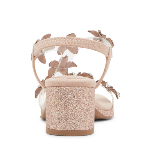 Steve Madden Girls' Smart Heel Sandals, Blush, 13 Kids Blush 13 Kids