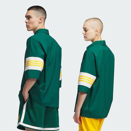 Adidas Clover Men and Women Couple T-shirt d'été T-shirt mode Fashion Sports Breffe-Shirt à manches coupées en vrac Iy7373 S