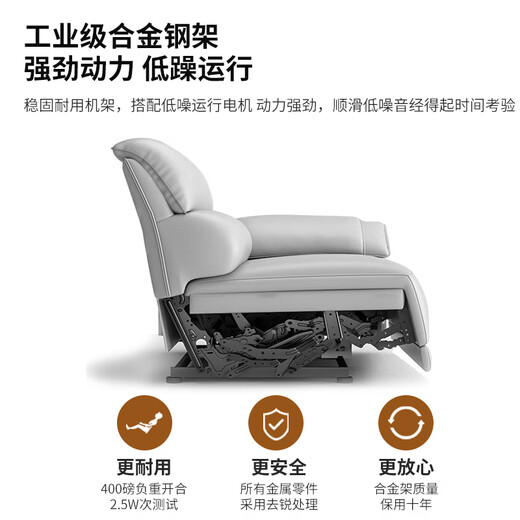 Harmony Dujiang Peel Art Electric Sofa Living Room Modern Minimalist Zero Wall Multifunctional First Class Napa Peel Sofa 2025 2.81m Three-person seat [Only Functional] Ecological Cowhide