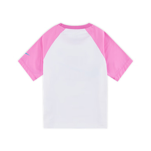Nike (NIKE) official girl and young children ice silk cool sun protection raglan sleeve T-shirt summer knitted comfort II3528 675 fun powder 130 L