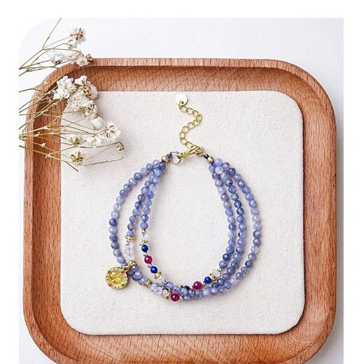 Chi Xing's new Chinese Tanzanite cut round beads multi-layer bracelets in ancient niche Xiaomi bead bracelet color gem handpieces adjustable women's bracelets