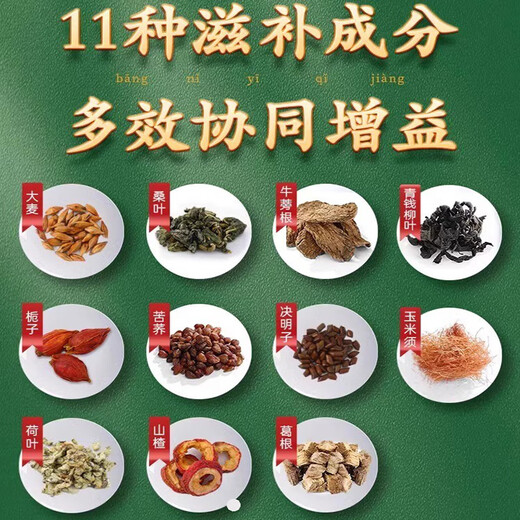 北京同仁堂玉米须茶青钱柳桑叶组合茶葛根牛蒡根中老年养生茶 2盒装[第2盒限时半价]