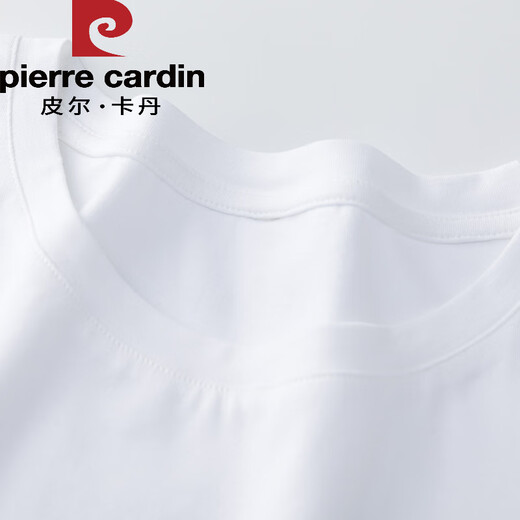 Pier Cardin Summer 2025 New Pure Cotton White T-shirt Women's Short Sleeve Loose T-shirt Students' Versatile Shoulder T-shirt Top 6172 Leather Powder Short Sleeve M (Suggested 80-105Jin [Jin equals 0.5 kg])