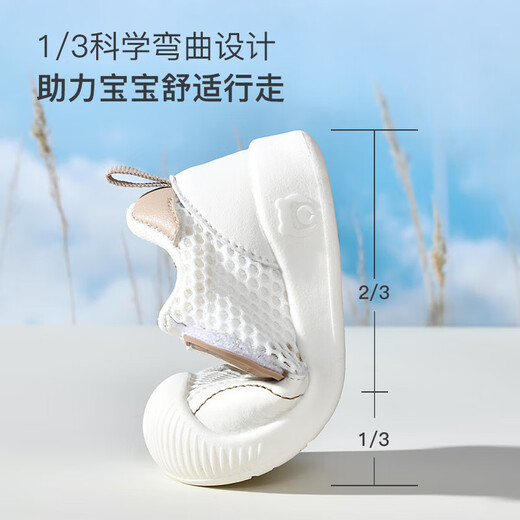 【夏清仓】宝宝凉鞋男学步鞋0-2岁婴儿防滑软底婴幼儿网鞋女鞋子 灰色夏季款（JQ01） 19 【内长14cm适合脚长13.5】