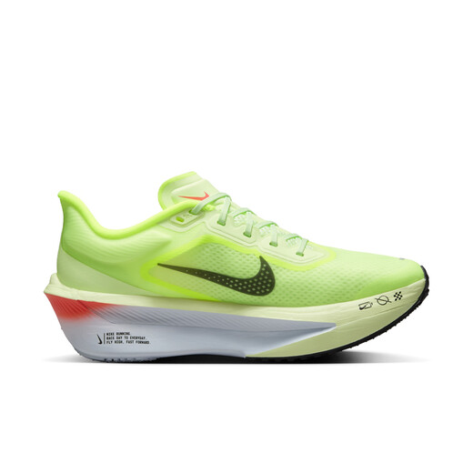 Nike (Nike) Zoom officiel Fly 6 Chaussures de course professionnelles de course pour la route Summer FN8455 701 Green / gris noir / gris Black / Fluorescent Jaune / Purple Bleu 42