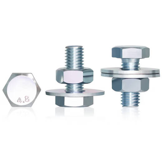 Ni Zhier customized galvanized air conditioner outdoor unit base mounting screw set air conditioner bracket screw fixed foot machine foot bolt M8*20 one bolt, one female and one flat pad_200 sets