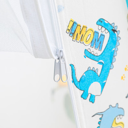 Baby bed and bunk bed, children's bed mosquito net, anti-mosquito for kindergarten, foldable little boy and girl yurt baby mosquito net, Baolaili Baby Dragon--blue 80*160, height about 130, three doors, 2 main doors and 1 side door