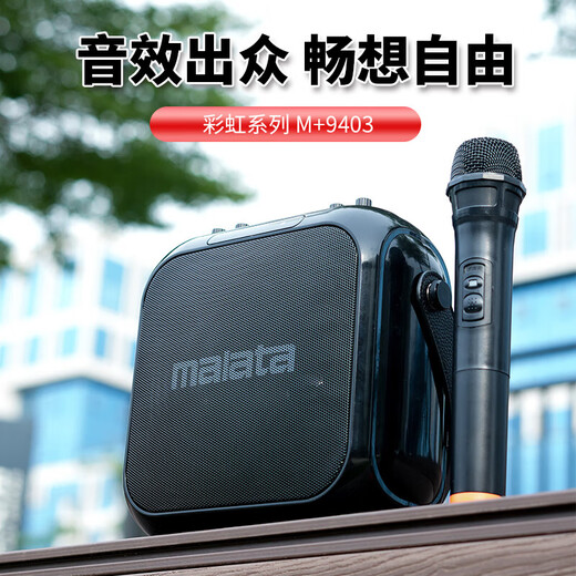 Malata Audio Outdoor Street Audio Home Electric Acoustic Guitar Bass Folk Singing Instrument Bluetooth Speaker Microphone Square Dance Speaker M+9403 Free USB Drive