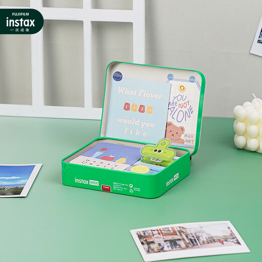 Fuji (FUJIFILM) instant photo paper wide wide white border photo paper suitable for wide300/210/200 and other cameras wide white border 5 inches 20 pieces + photo album mountains and seas