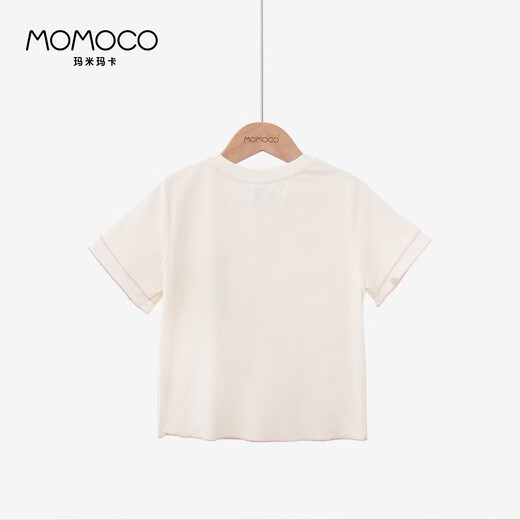 
Mamimaca MOMOCO Summer Children's Short Sleeve T-shirt Girls Print T-shirt 5022 Beige 105