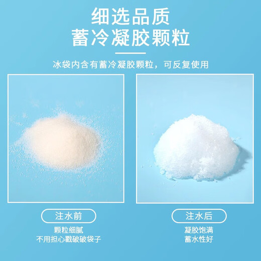 Jiujie self-absorbing water ice bag reusable cooling cold compress bag can be used for cold chain express seafood cold preservation ice bag 400ML*50 pieces