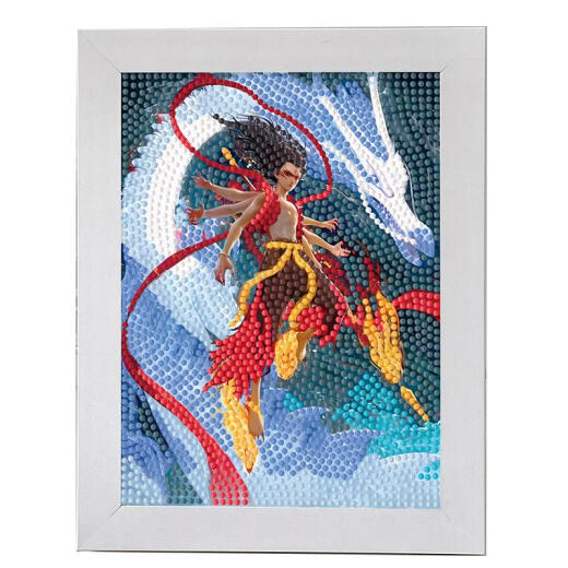 Süße Miaomiao Nezha Diamond Malerei Aufkleber Kinder handgefertigt iy Material Pack Nezha: DA Hai Ao Bing 5 Diamond Sticker des Teufels Kind 7371 Kunststoffkiste + Werkzeuge