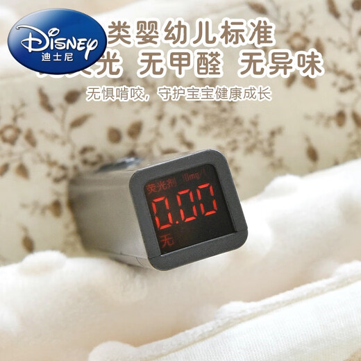 迪士尼（Disney）新生婴儿床纯棉床围宝宝一片式防撞缓冲软包儿童拼接床靠围栏挡布 点点熊【高度28cm】 60cm1片