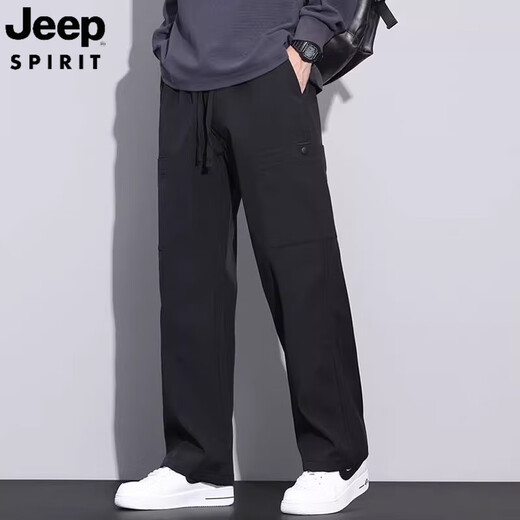JEEP SPIRIT吉普军绿色工装裤男夏季2025宽松直筒美式休闲裤男款春夏款 9856杏色 XL