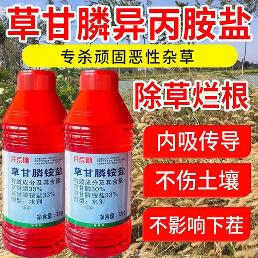 Glyphosate weed killer and root rot agent, powerful herbicide for removing weeds in orchards, wasteland, highways and railways, non-cultivated land, 12kg, a full box