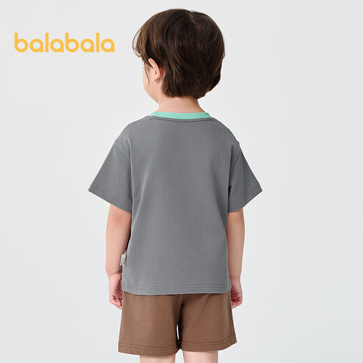 Balabala children's clothing boys short-sleeved children's t-shirt baby tops 2025 summer clothing cartoon cool 208225117111