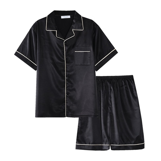 莫代尔2025新款冰.丝睡衣男士夏季天薄款短袖青少年宽松可外穿家居服套 凉感冰丝G723 L (建议身高170左右，体重100-