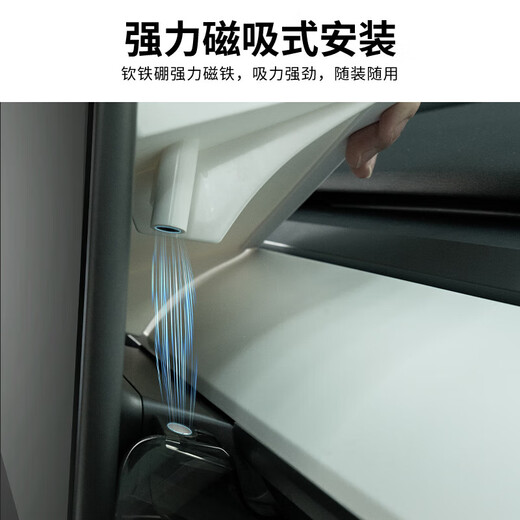 固特异（Goodyear）中控储物盒适用于特斯拉焕新modelY/3配件装饰屏幕下磁吸托盘白