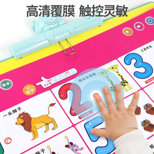 
Cute home speaking audio early education poster picture Pinyin learning machine literacy point reading voice book baby reading toys [Exclusive charging version] [Extra large open book] 31 pages