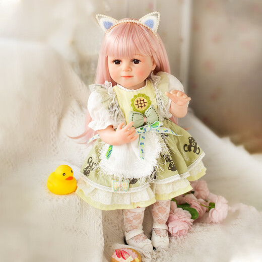 Doris 55cm Rebirth Simulation Doll Bathing Princess Gift Box Toy Haby Up Baby Girl Birthday Gift Gift
