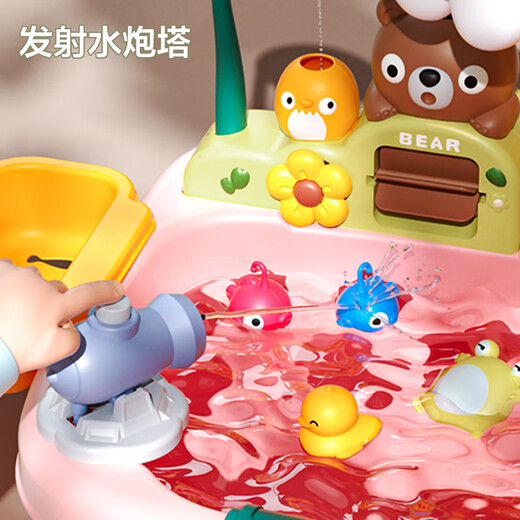 
Singer children's dishwasher toys manual water dishwasher slide house kitchen birthday gift giraffe blue