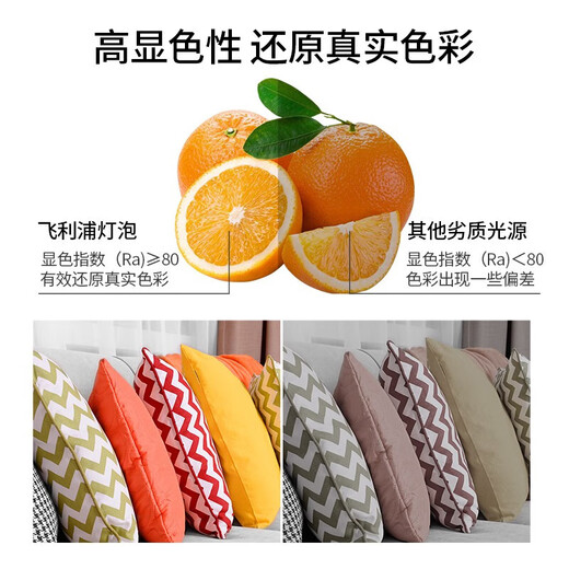 Philips (PHILIPS) led light bulb small size cylindrical energy-saving bulb E27 screw bulb super bright insect-proof high color rendering light bulb 7.5w warm light secondary energy efficiency