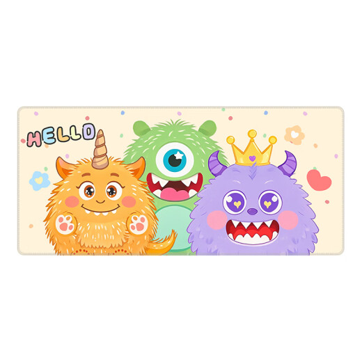 Cat de tres colores Linte Little Little Monster Super Gran Gran Ratón para niñas Oficina de aprendizaje Desk Beatboard Desk Anti-Slip Most