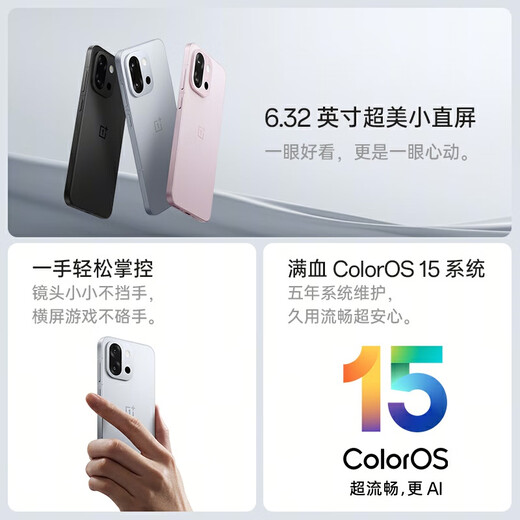 一加 13T 12GB+256GB 晨雾灰 性能超强小直屏 骁龙 8 至尊版 冰川电池 AI 5G游戏oppo手机 国家补贴