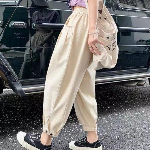 Fhhuabd Fette Schwester große Eis Silk-Sporthose für Frauen Sommer dünn zerschmettert lässige Harun kleine Füße Füße, die neun-knusprige Bloomer bedecken 702# schwarz (High-End-gute Qualität) 4xl Empfohlen 195-225jin [Jin gleich 0,5 kg]