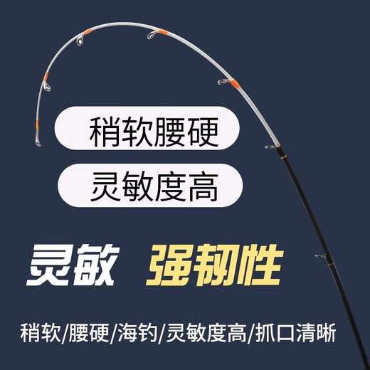 POWERTI boat raft sea fishing raft rod near the coast fishing casting blower sea raft rod fishing rod shore raft fishing rod gonghai upgrade model 1517m 1517m double slight (soft slight