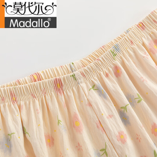 Pantalones modales de pijama de seda de algodón Summer Women's 2025 NUEVO TAMAÑO GRANDE GRANDE se puede usar afuera con pantalones de caminata pantalones cortos de hogar Floral DK682+DK689 [paquete de dos piezas más descuento] 2xl 175 135-155